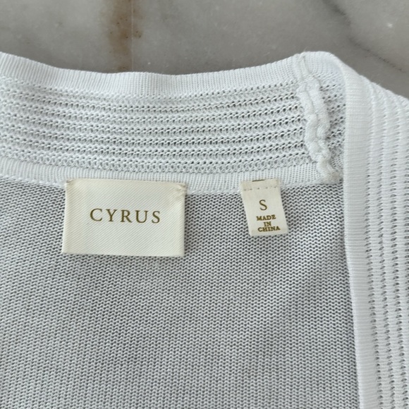 CYRUS Lightweight Open Summer Open Cardigan 100% Viscose White Sz S Loose Fit - Picture 7 of 9